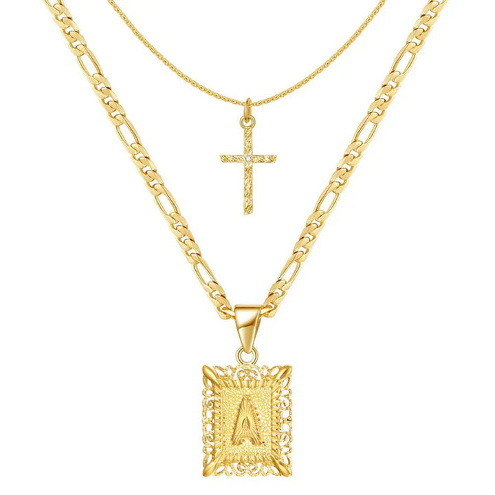 Collier Initial Croisée | Or