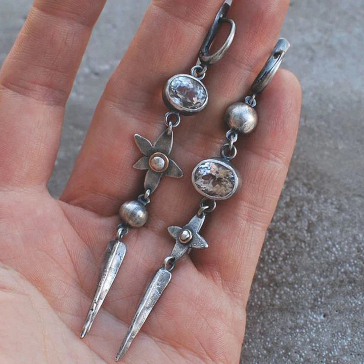 Pendentif Boucle d'Oreille Étoile en Strass