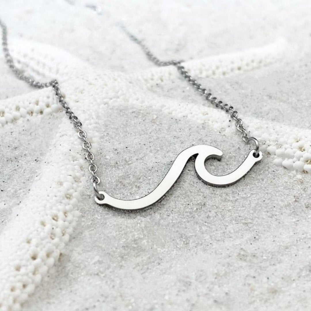Collier Vague de Mer Argentée