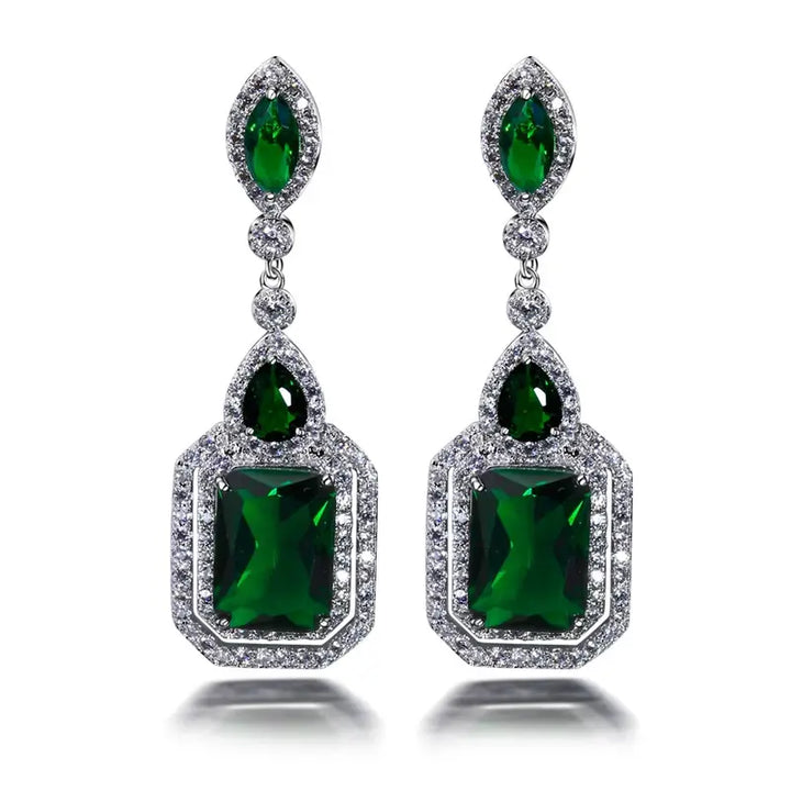 Boucles d'oreilles Clarion Verdancia | Or blanc