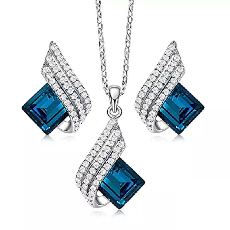 Ensemble de bijoux Brienne Solazure | Or blanc