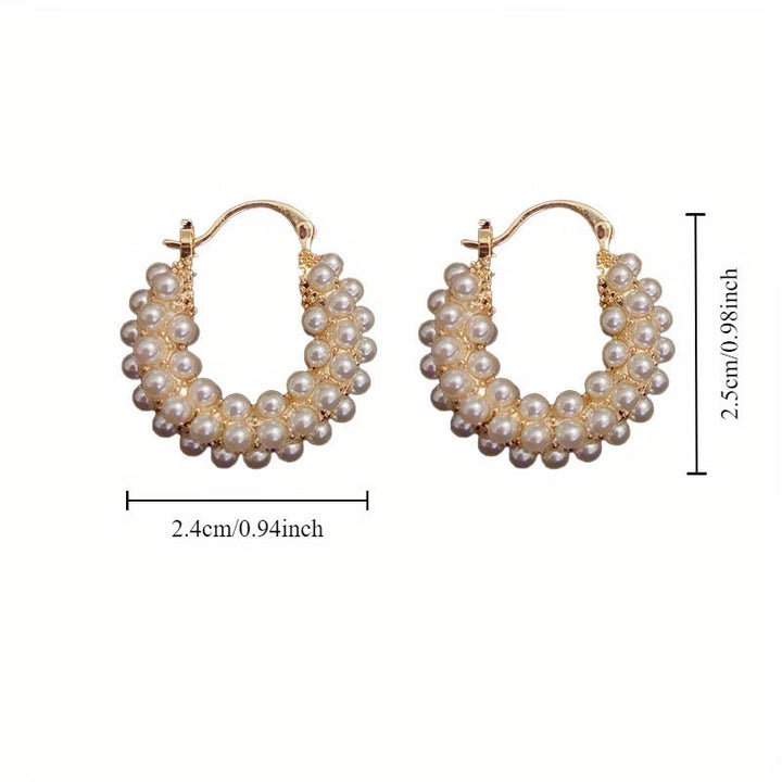 Boucles d'oreilles créoles en perles superposées