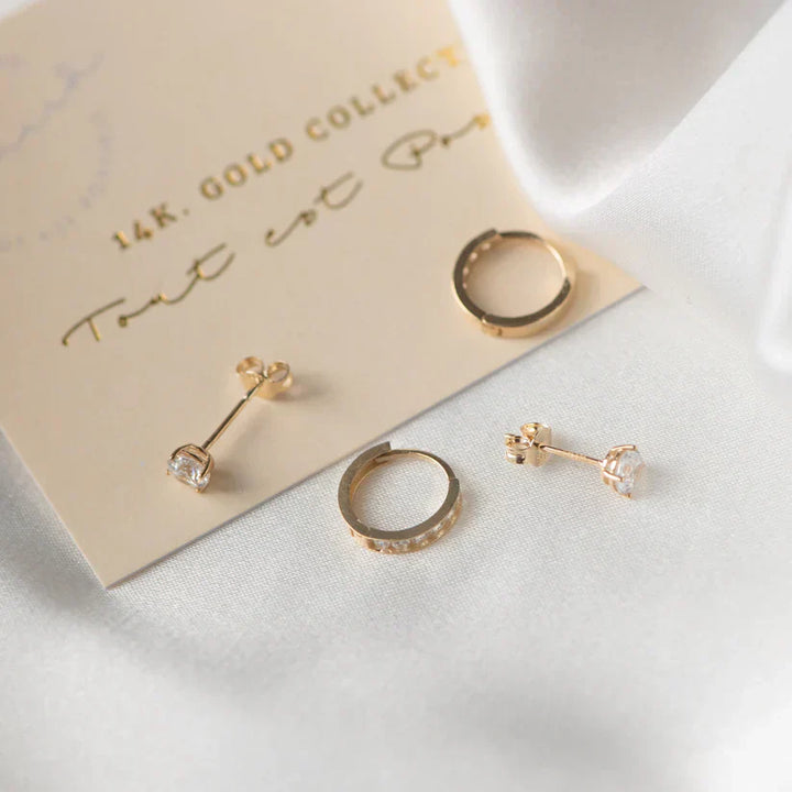 Boucles d'oreilles en pierre Dara Brillane | Or