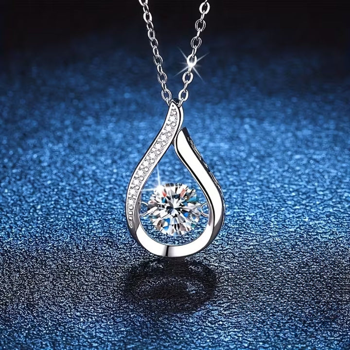 Collier en argent en forme de goutte