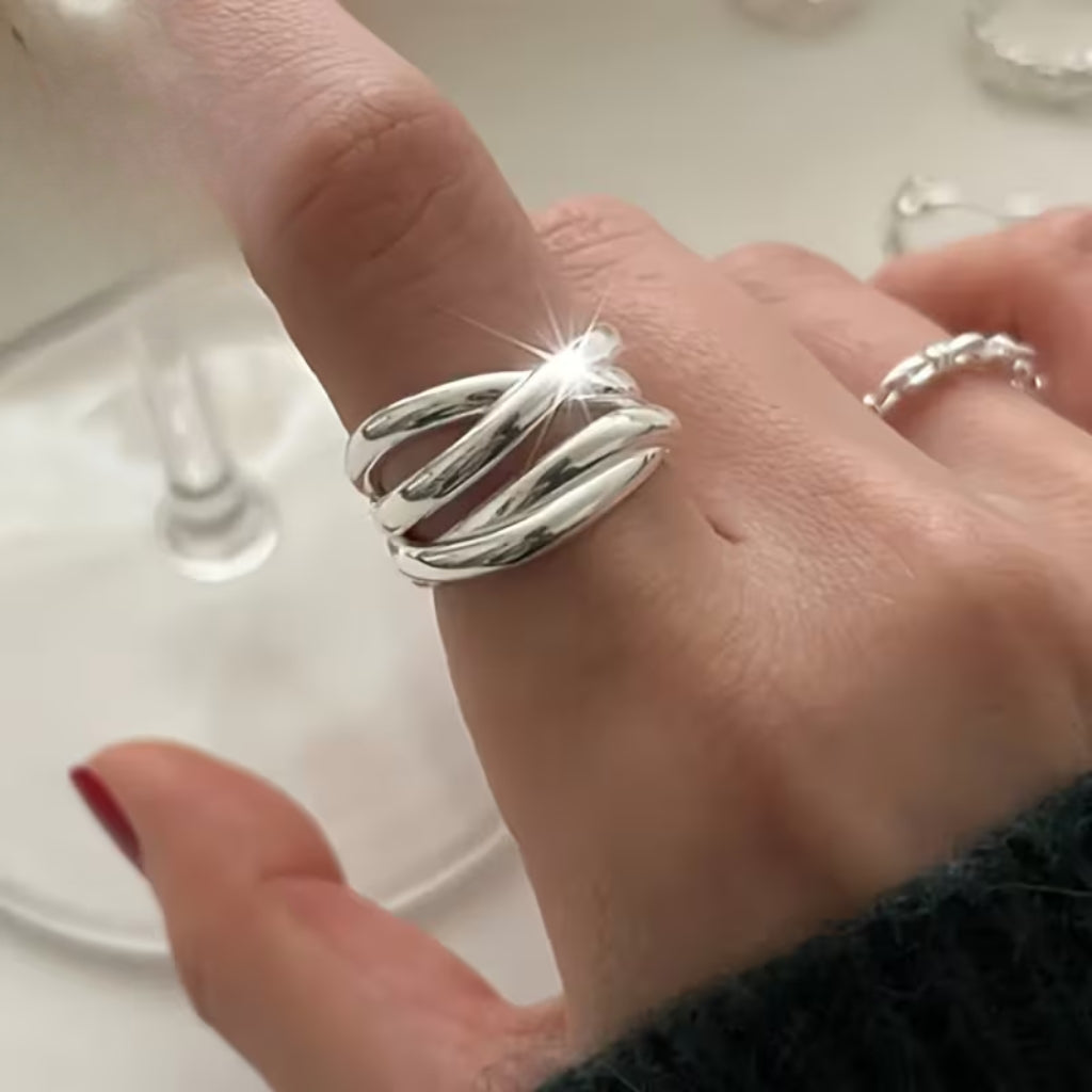Bague en Argent Ajustable Boho