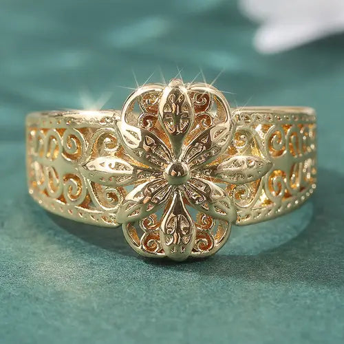 Bague en Or Mandala en Zirconium Brillant