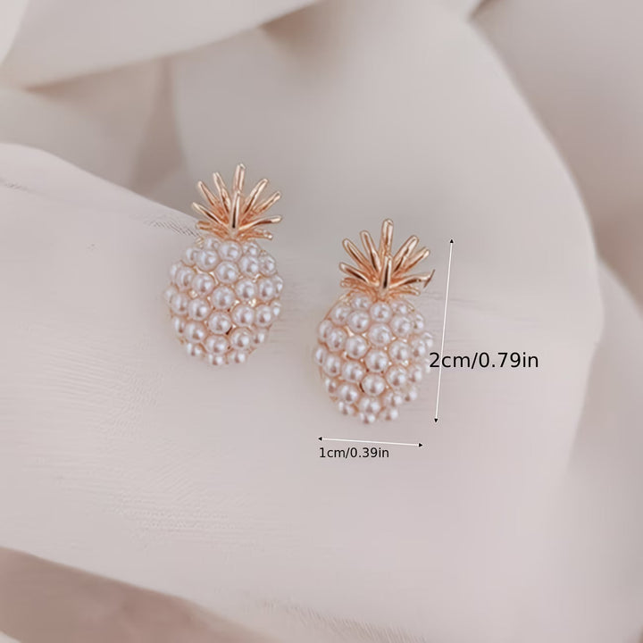 Boucles d'oreilles Ananas en Perle
