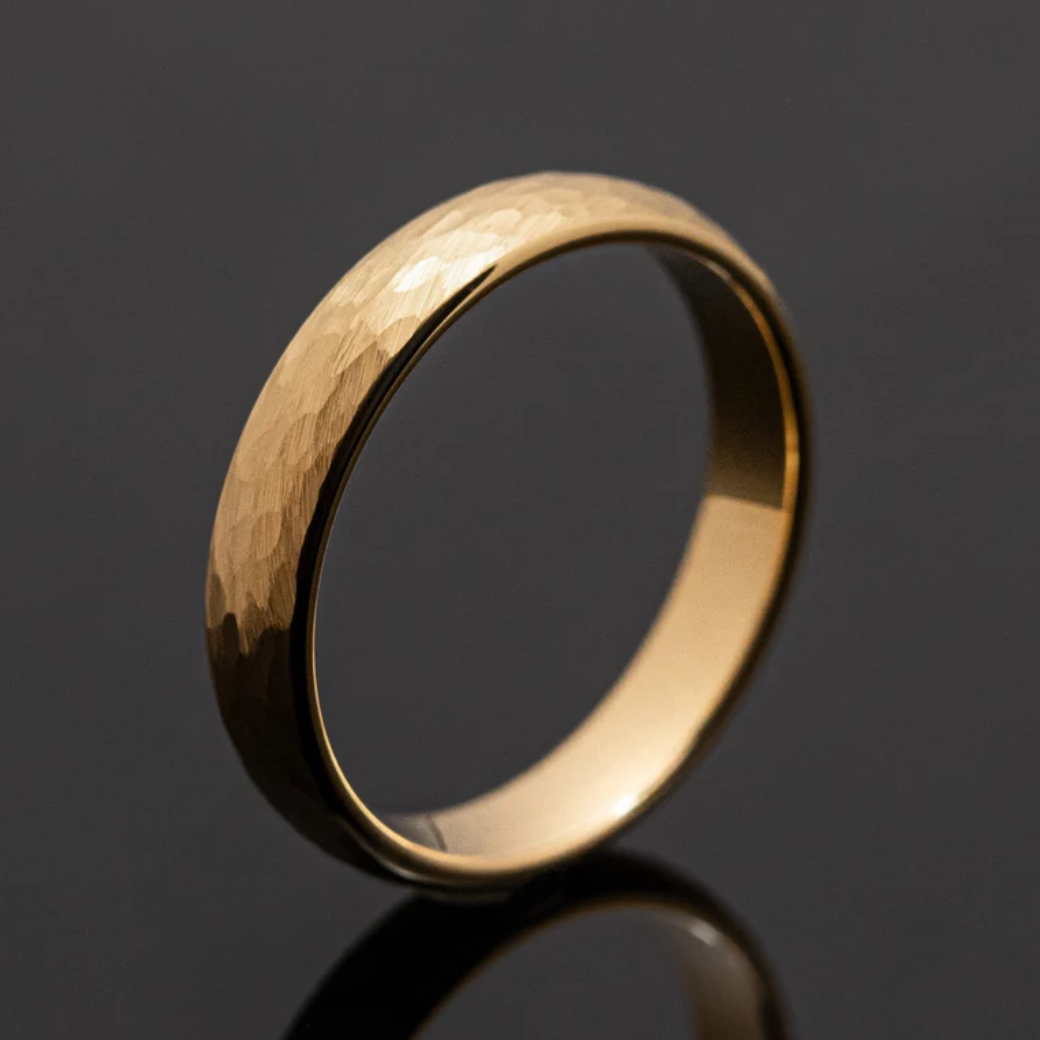 Bague en Or Martelé