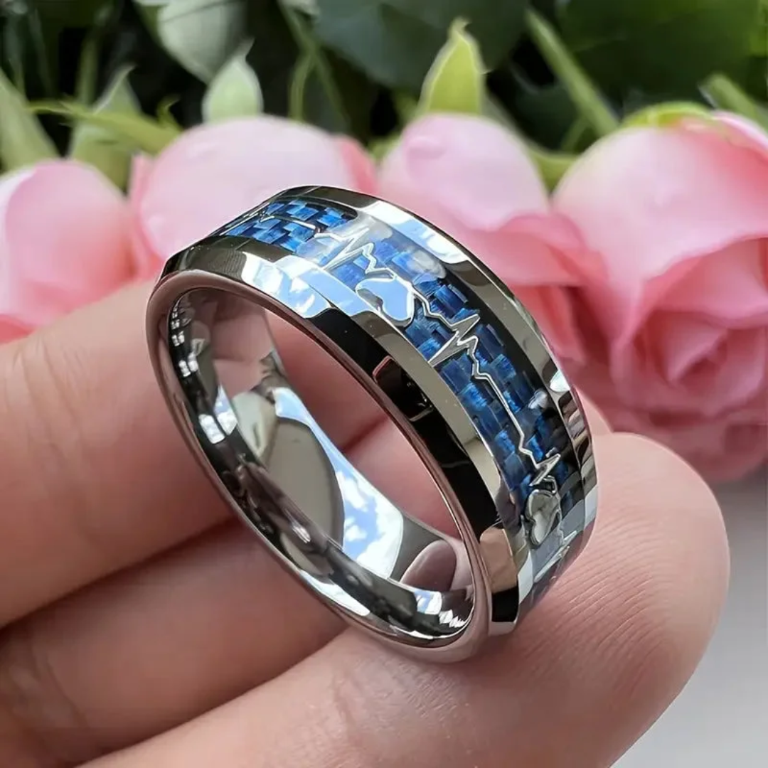 Bague Héritage en Inlay Mosaïque Bleue