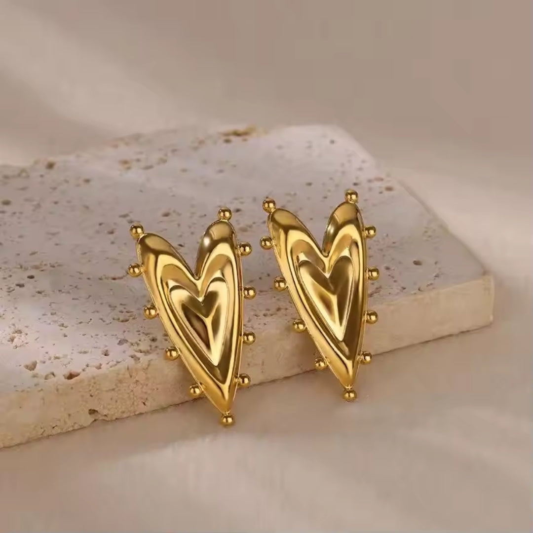 Boucles d'oreilles en or cœur