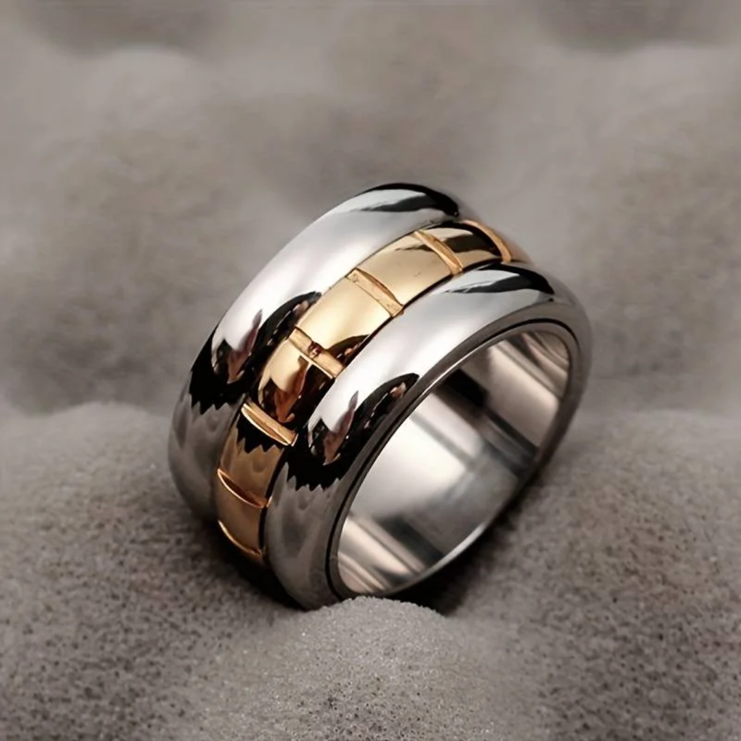 Bague Héritage Moderne à Double Couche