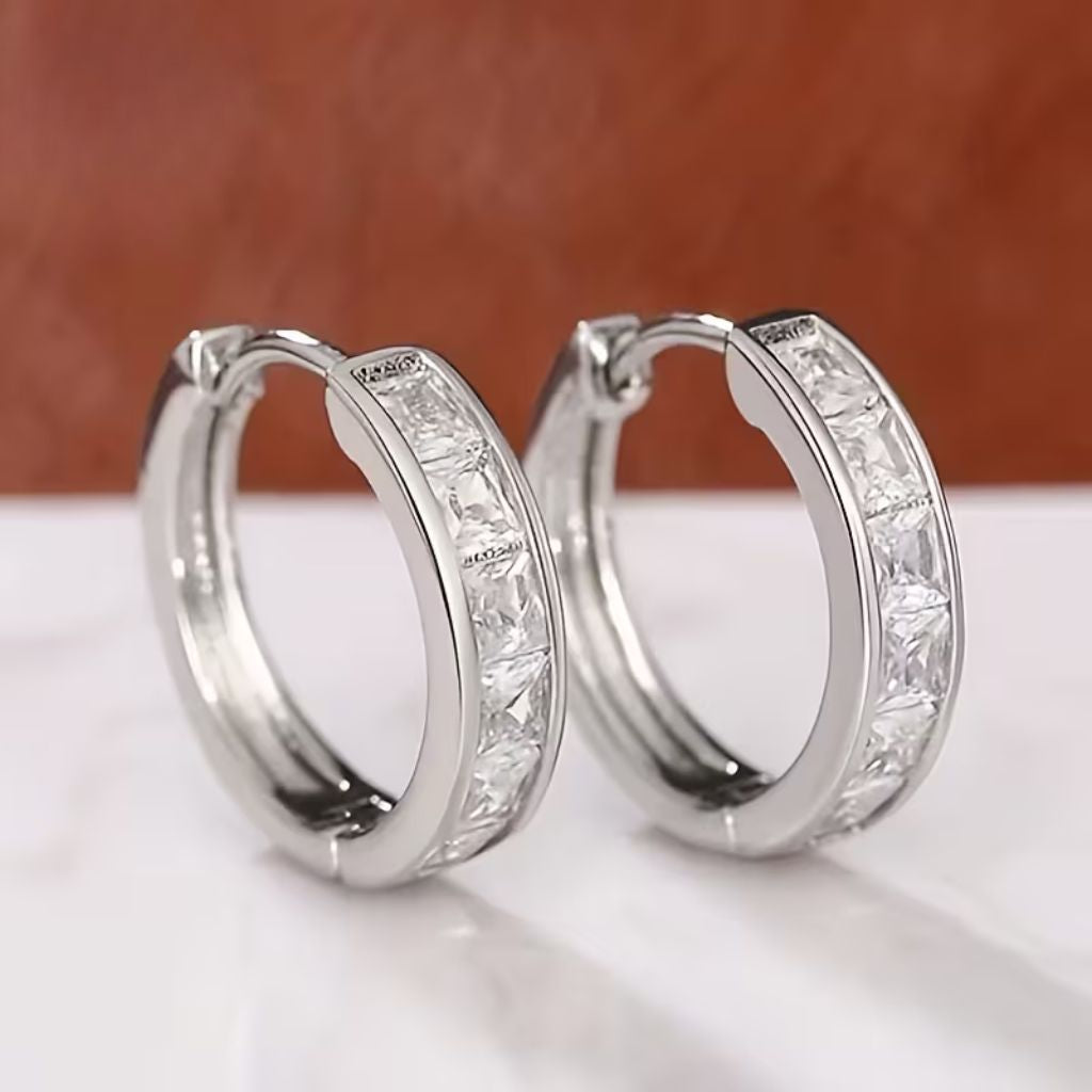 Boucles d'oreilles en argent en forme de flamme