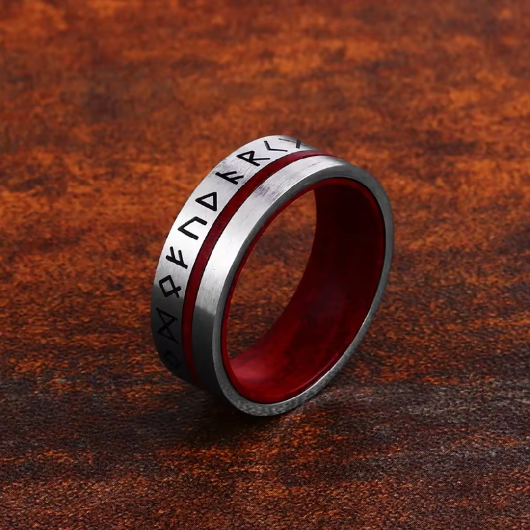 Bague Héritage Guerrier des Runes Nordiques