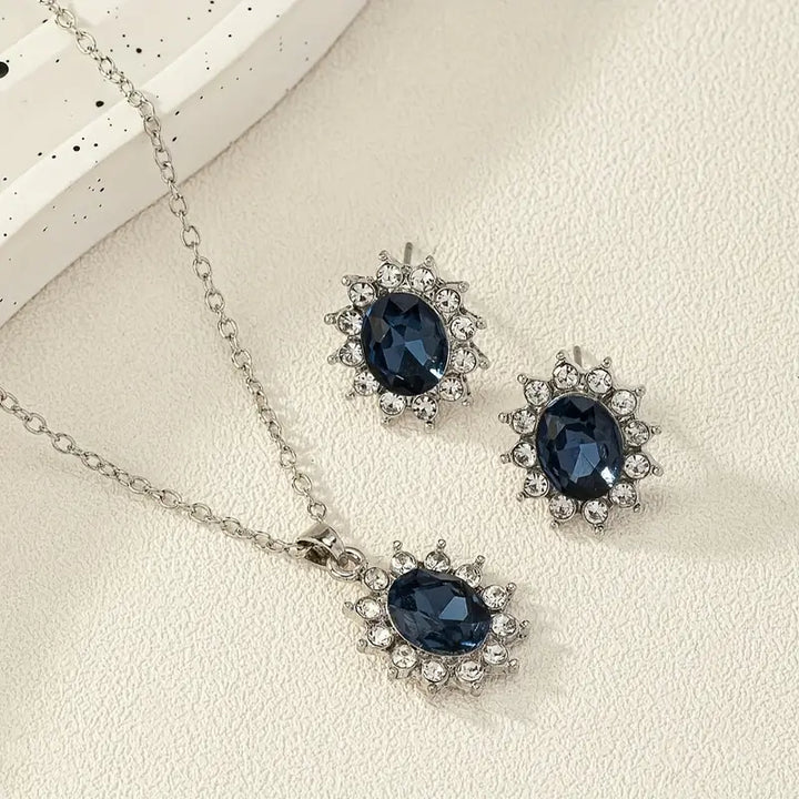 Ensemble de Bijoux Katya Azuryn | Or Blanc
