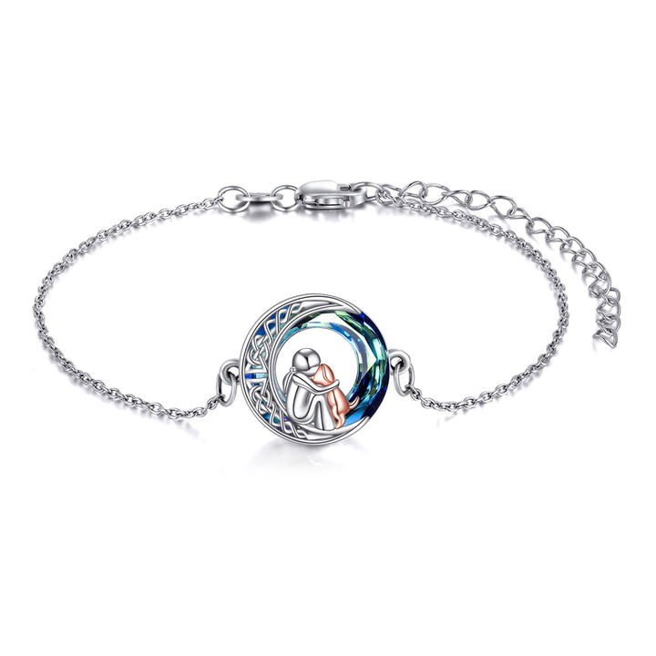Bracelet en argent sterling avec pendentif chien ajustable