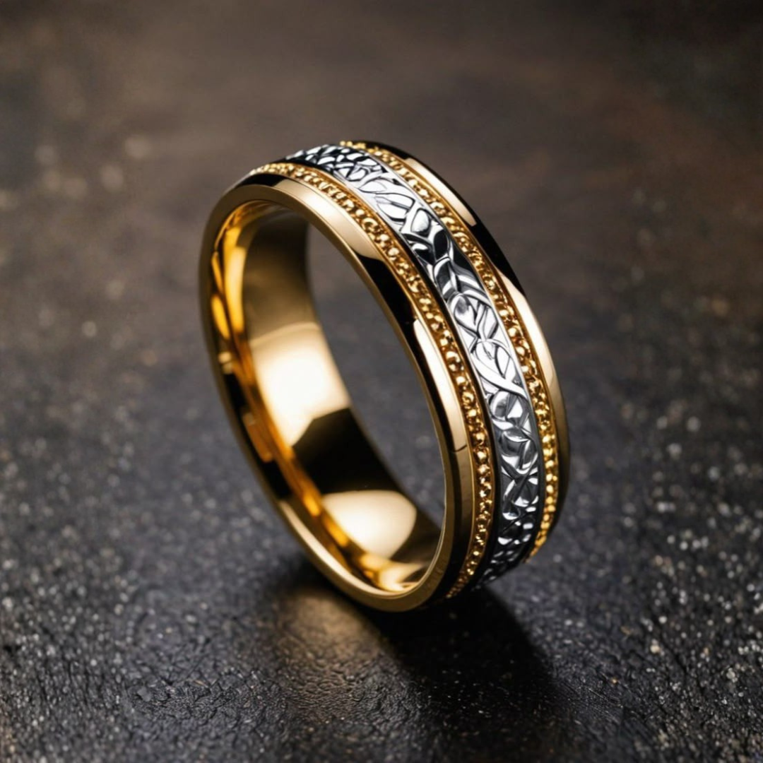 Bague en or classique héritage pour homme