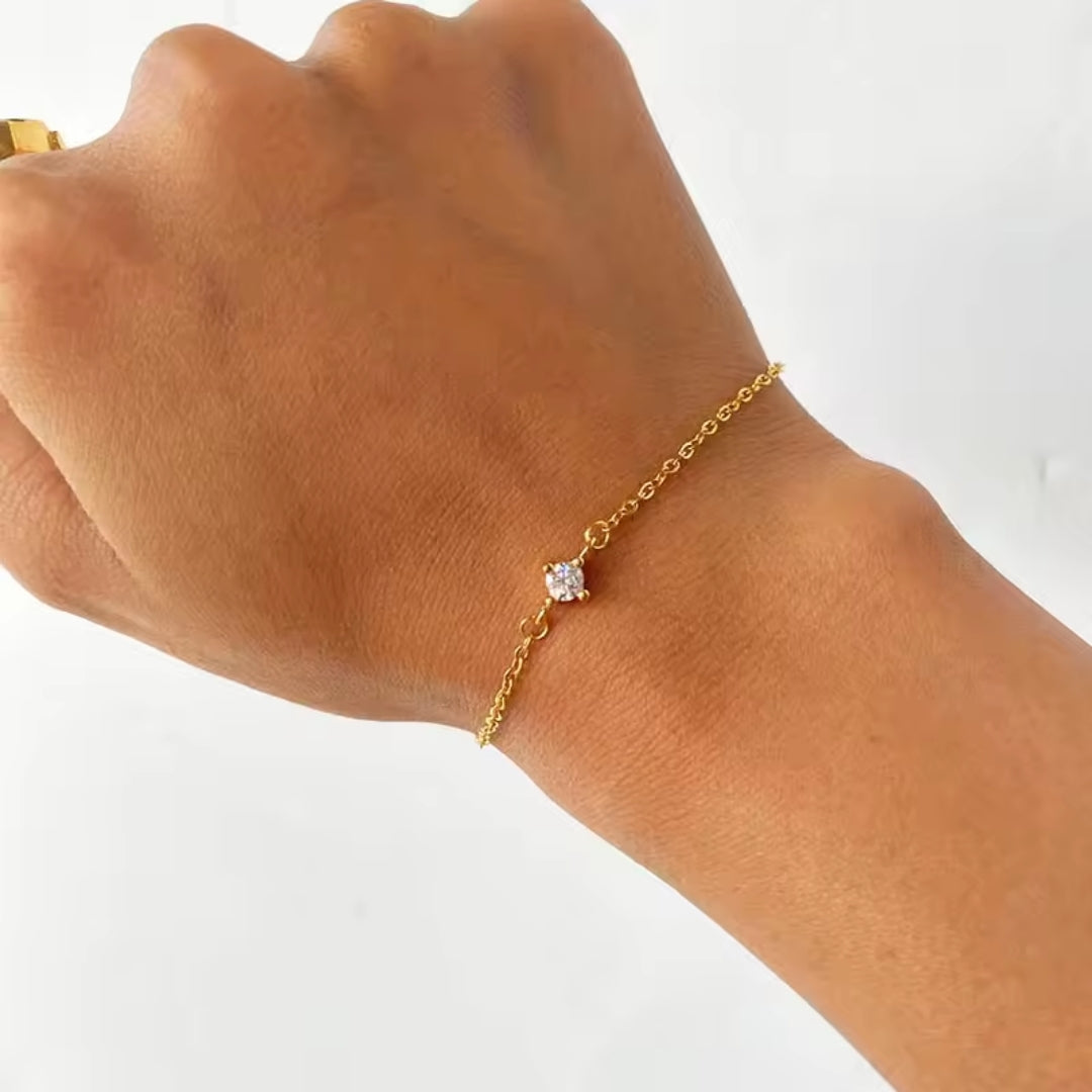 Bracelet en Or Fin en Cristal