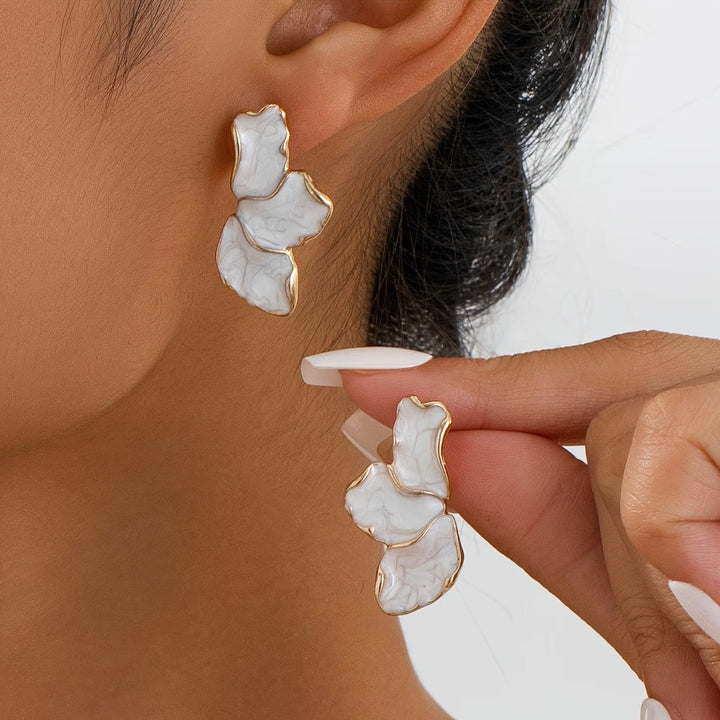 Boucles d'oreilles en pétales de fleur de perle
