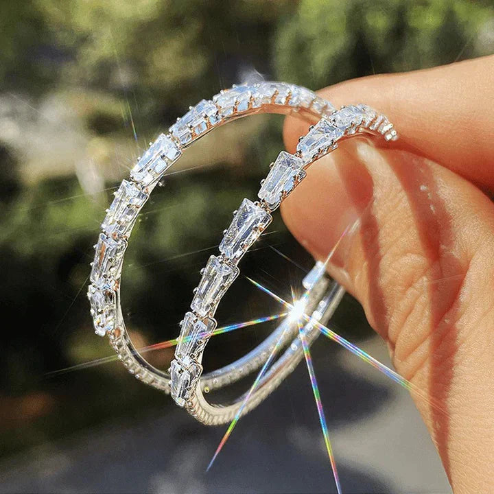 Boucles d'oreilles Camilla Vestalia | Or blanc 18k