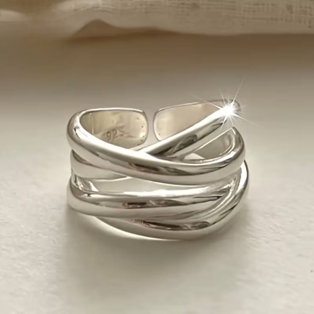Bague Argent Ajustable Boho
