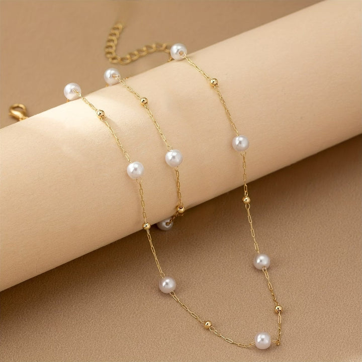 Ensemble de Bijoux en Chaîne de Perles Délicates