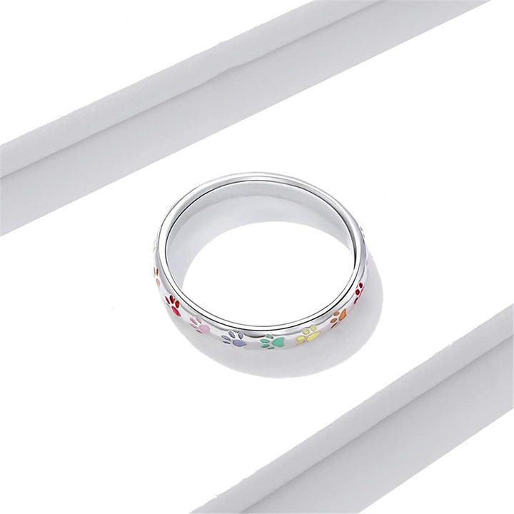 Bague en Argent Sterling avec Design de Patte