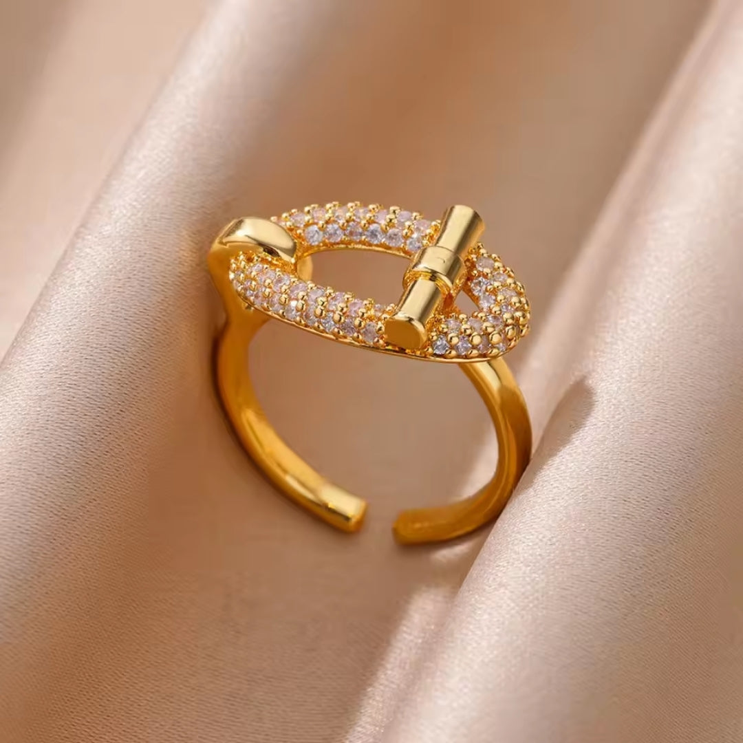 Bague en or nouée ajustable
