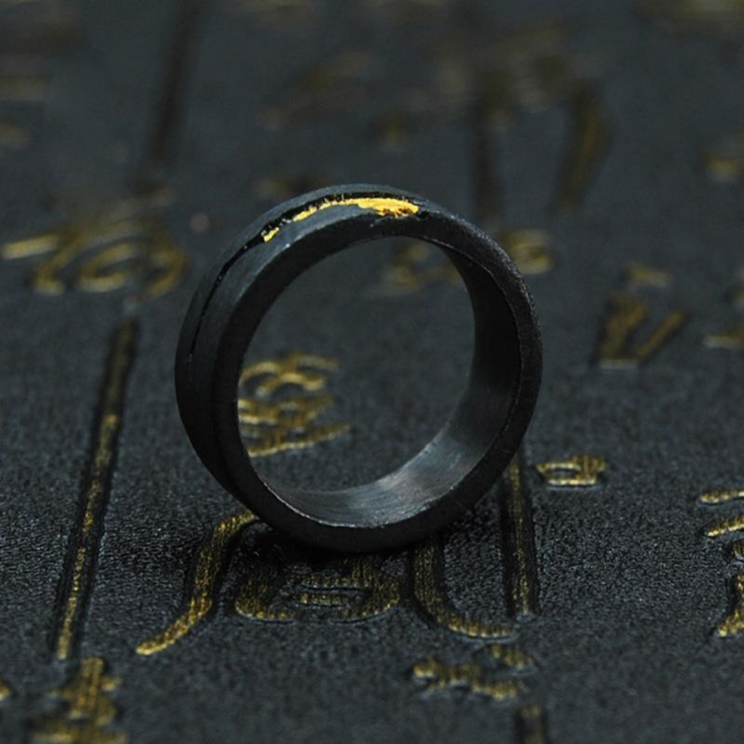 Bague à Bord Doré Fissuré