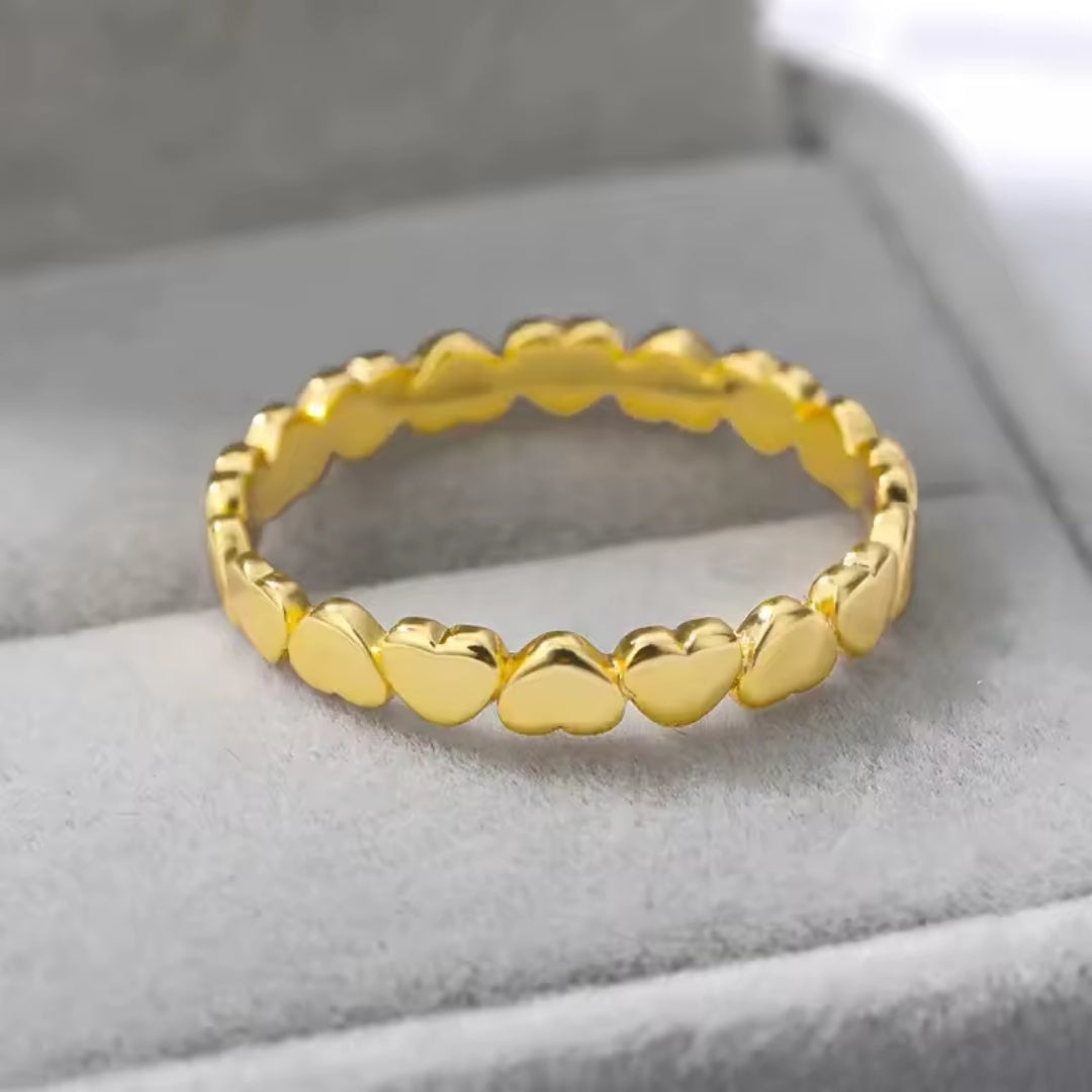 Bracelet Cœurs Dorés