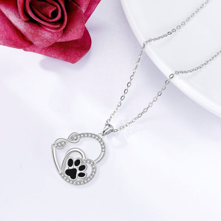 Pendentif Collier Infini Double Amour Patte