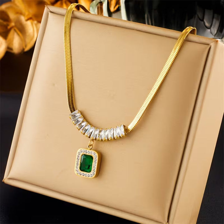 Collier Regalia Prism Émeraude | Or