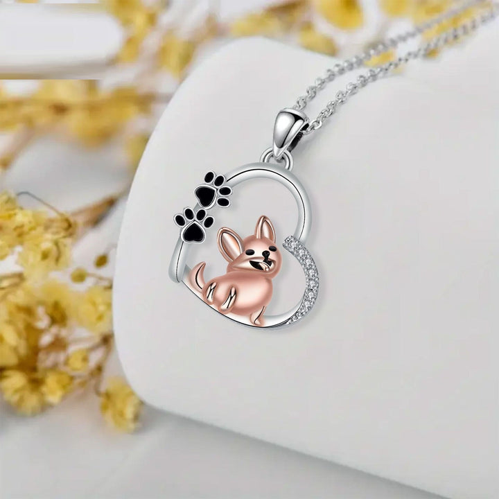Jolie Pendentif en Forme de Cœur pour Chien