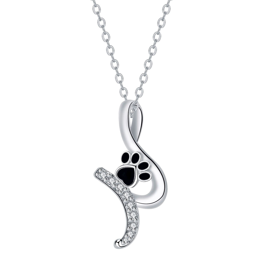 Collier Pendentif avec Empreinte de Patte Mignonne
