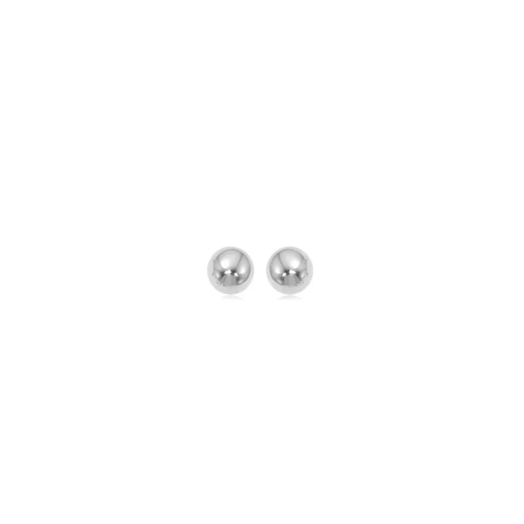 Boucles d'oreilles à perles | Or Blanc