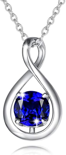Pendentif Infini en Saphir | Or Blanc