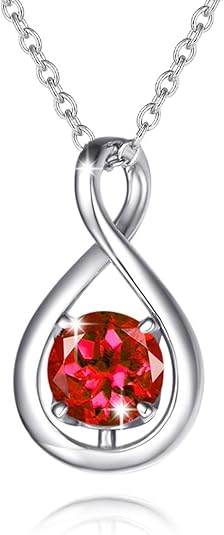 Pendentif Infini en Rubis | Or Blanc