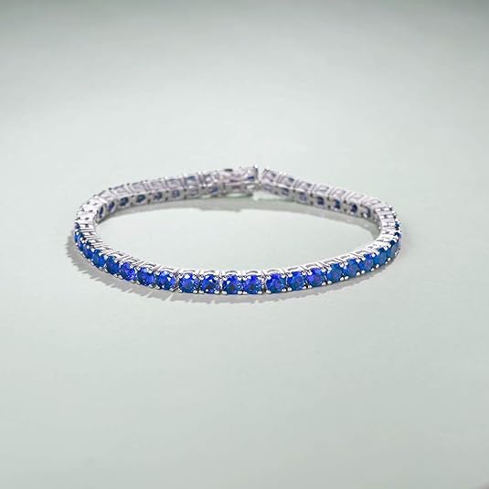 Bracelet de Tennis en Saphir | Or Blanc