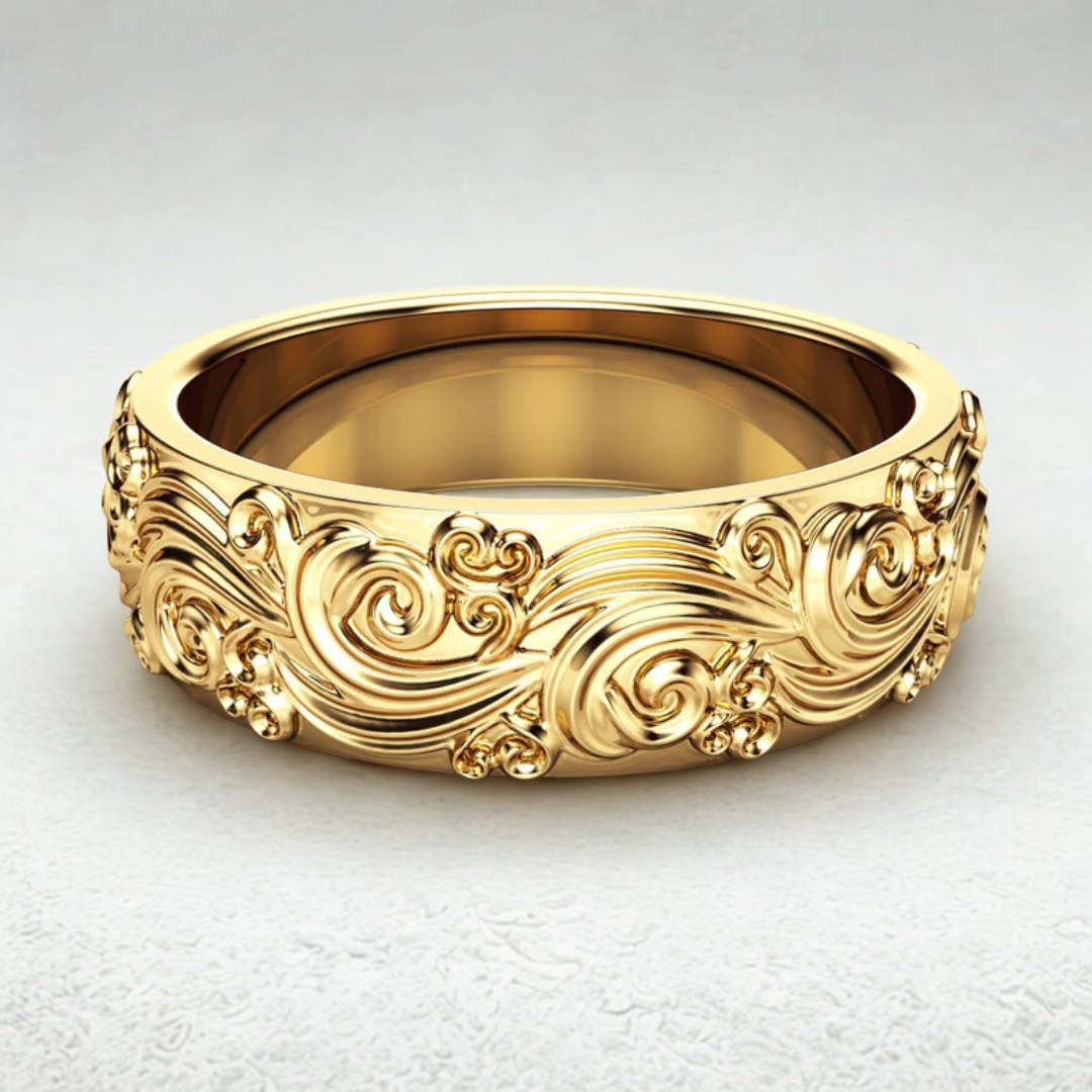 Bague Émblematique Vintage Dorée