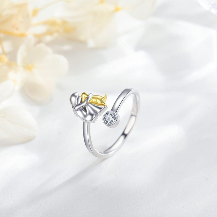 Bague en Argent Sterling 925 avec Zirconia – Ajustable & Fait à la Main