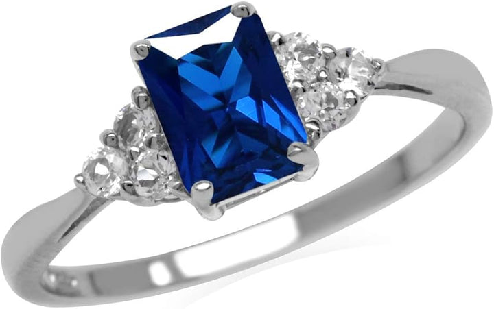 Bague en Saphir Taillée en Octogone | Or Blanc