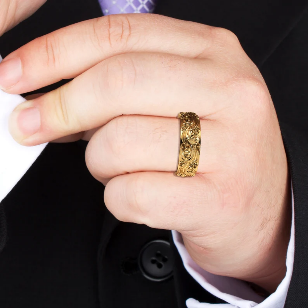 Bague Émblematique Vintage Dorée