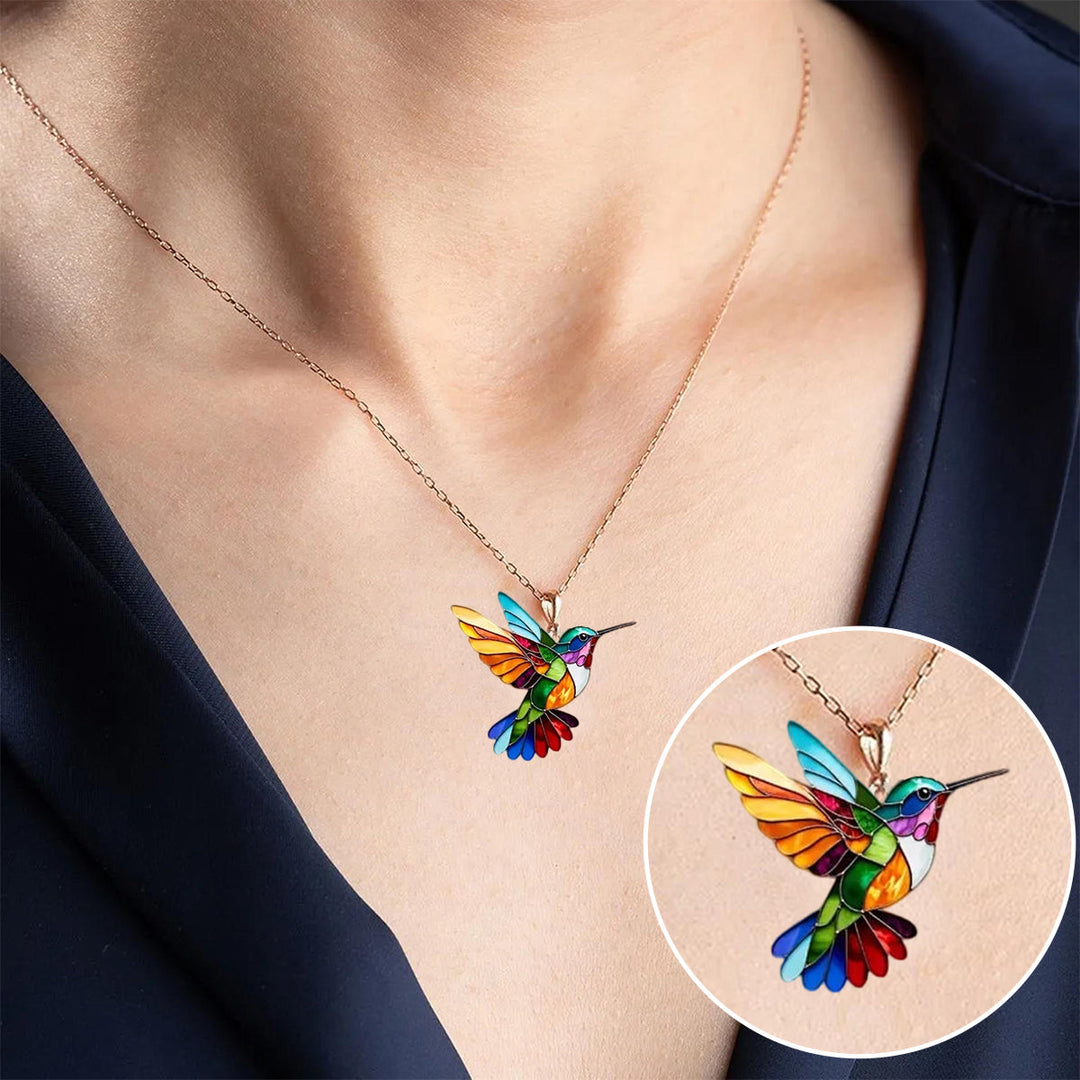 Collier de Colibri Magnifique avec Boucles d'Oreilles Bonus – Offre Limitée