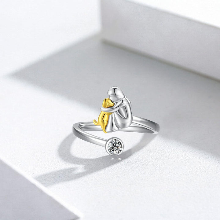Bague en Argent Sterling 925 avec Zirconia – Ajustable & Fait à la Main