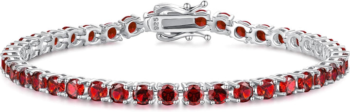 Bracelet de Tennis en Rubis | Or Blanc
