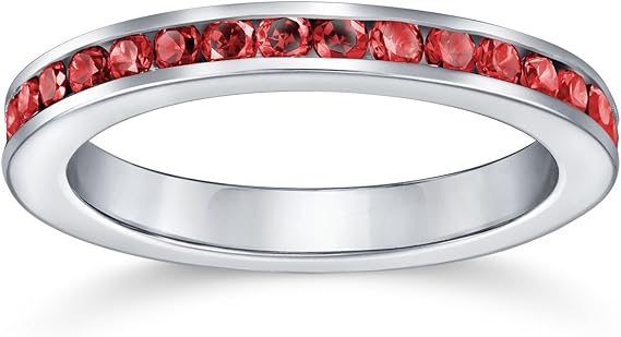 Bague Eternity en Rubis | Or Blanc