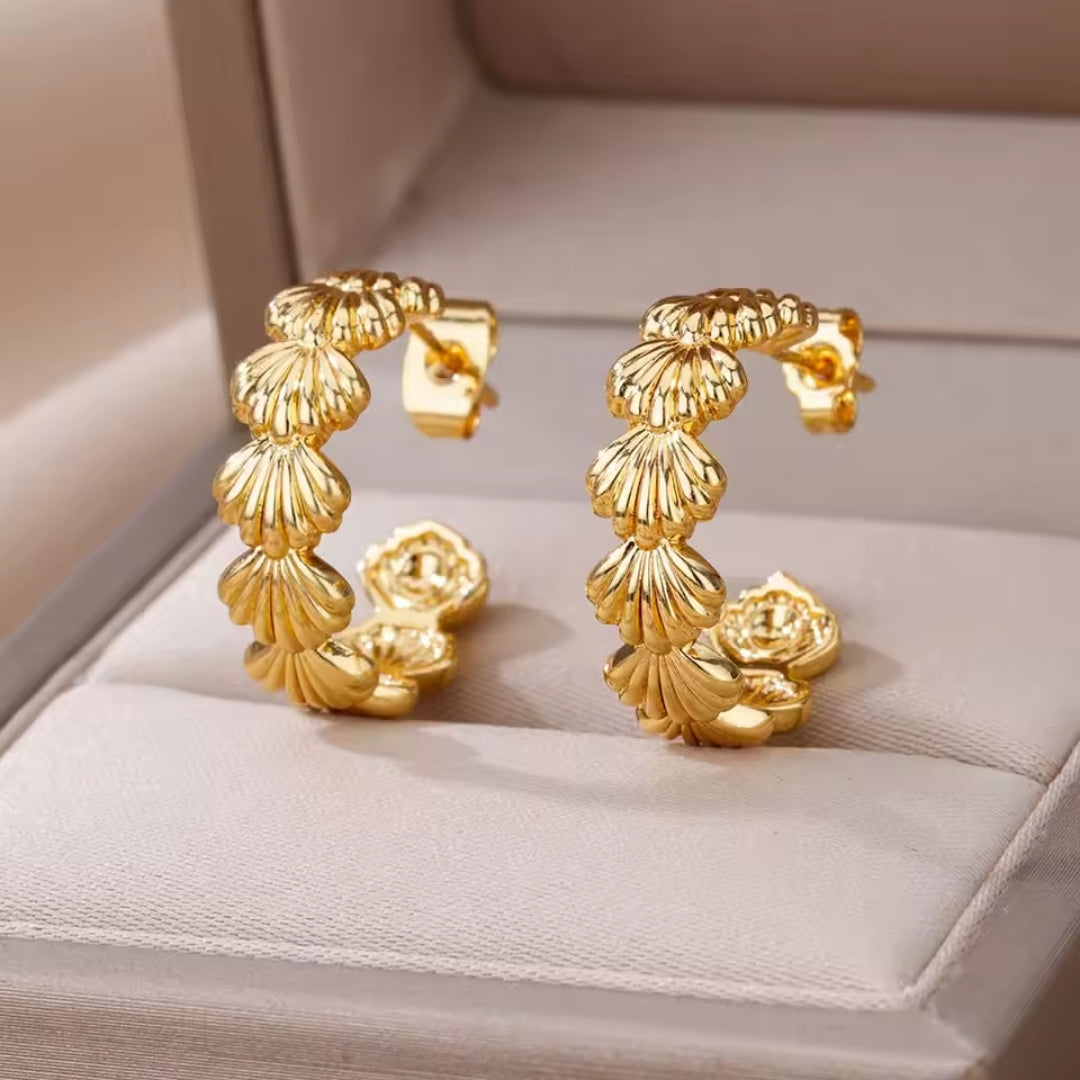 Boucles d'oreilles en forme de créole dorées