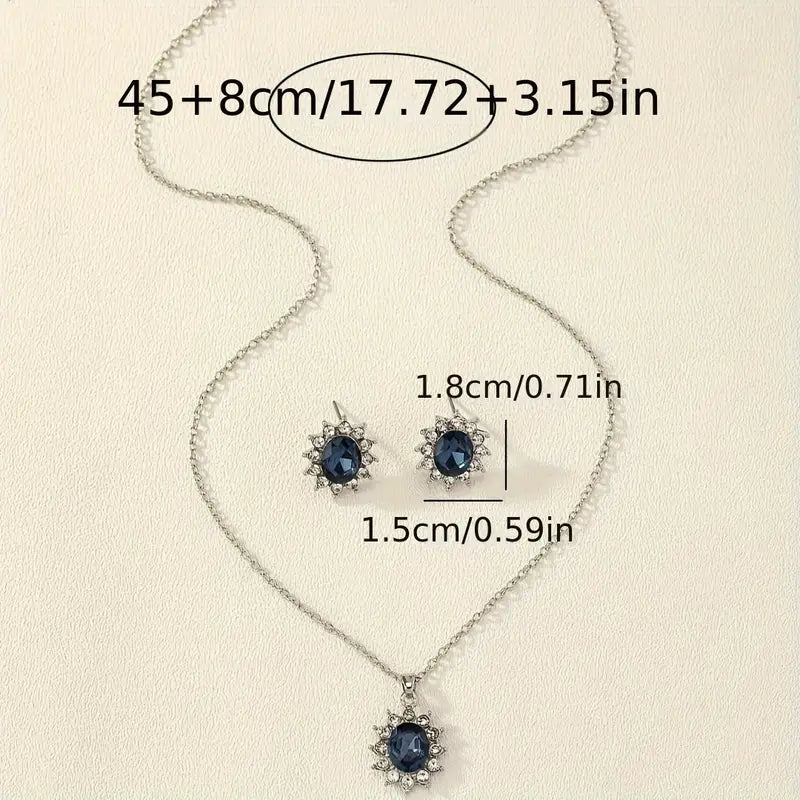 Ensemble de Bijoux Katya Azuryn | Or Blanc