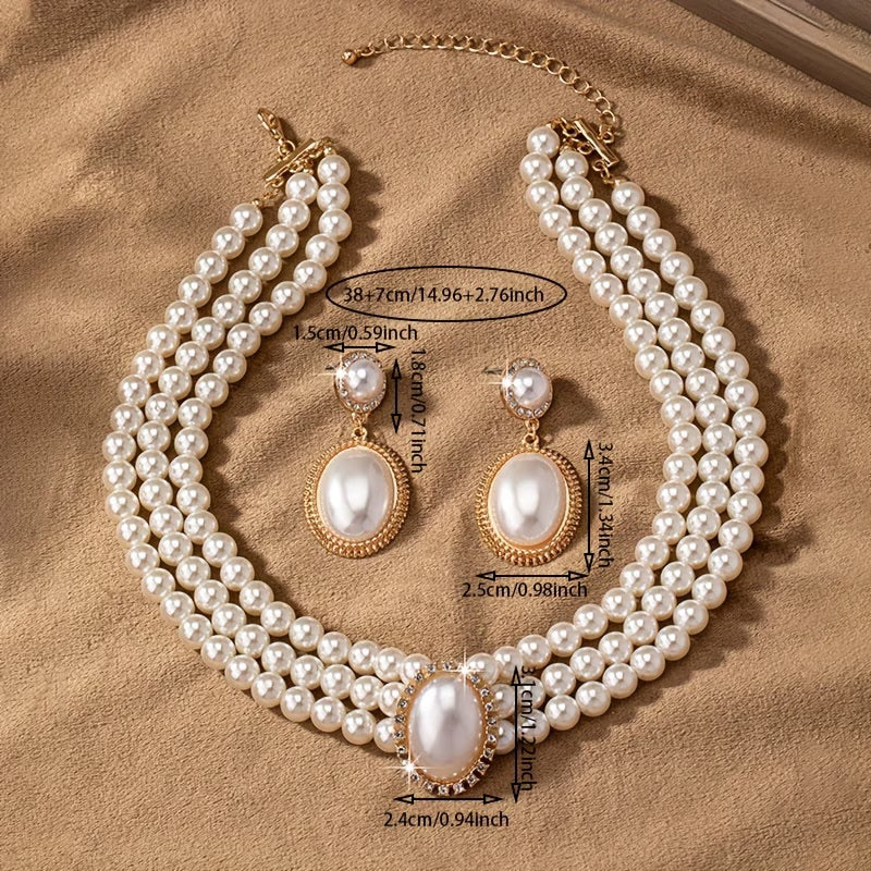 Ensemble de Bijoux en Perles Classiques
