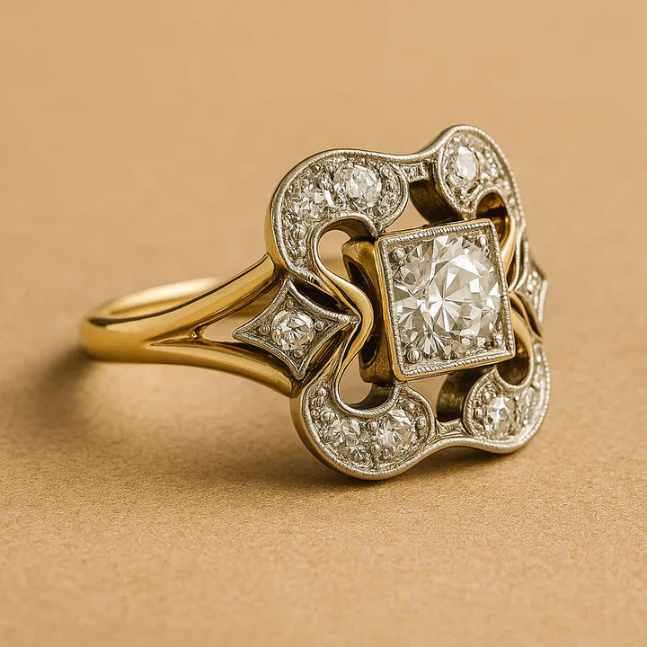 Bague en Zirconium Vintage