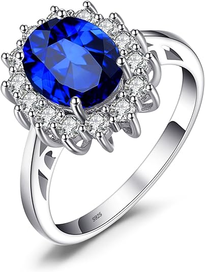 Bague Halo Saphir Classique | Or Blanc